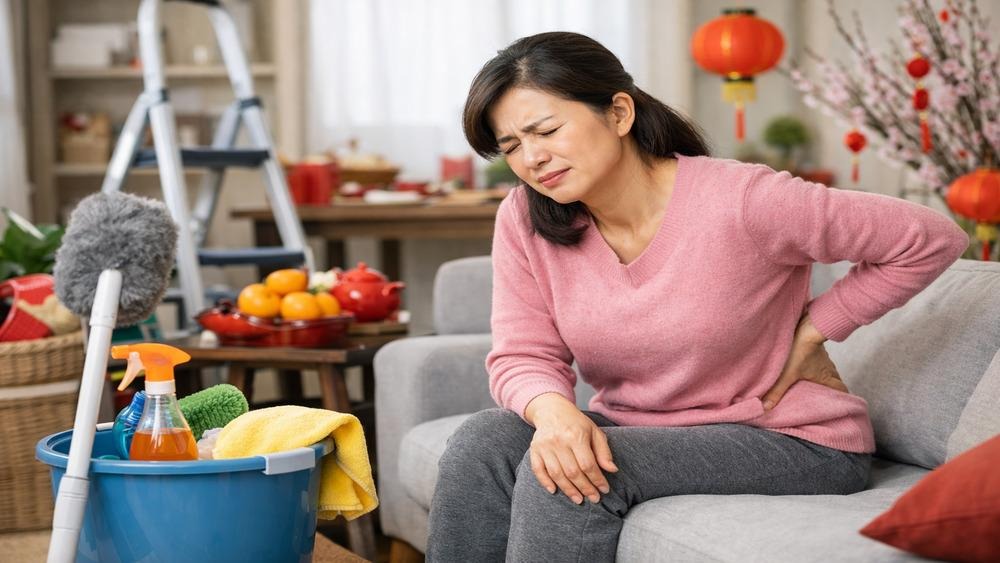 大掃除後腰痠背痛？年前勞動增加可能影響春節生活品質