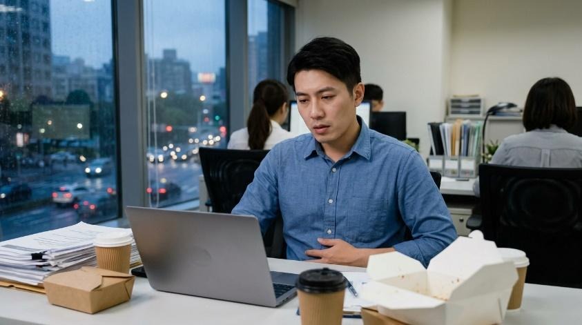 上班族久坐影響消化？3大成分與日常調整重點解析