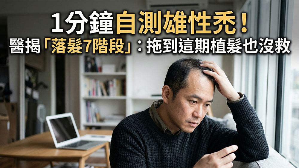 雄性禿分期如何判斷？醫師解析常見落髮階段與評估重點