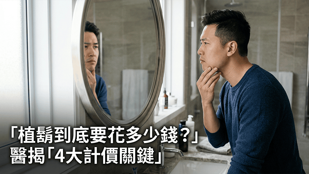 植鬍到底要花多少錢？醫揭「4大計價關鍵」及常見三大蓄鬍方法比較 