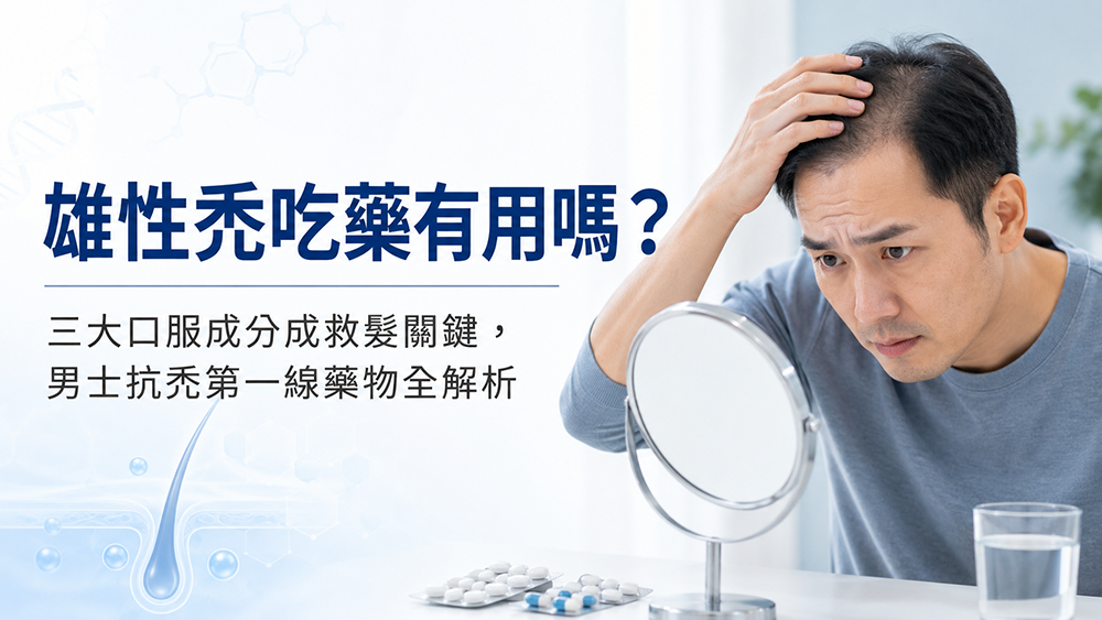 雄性禿治療有哪些選擇？醫師解析常見落髮口服藥物成分